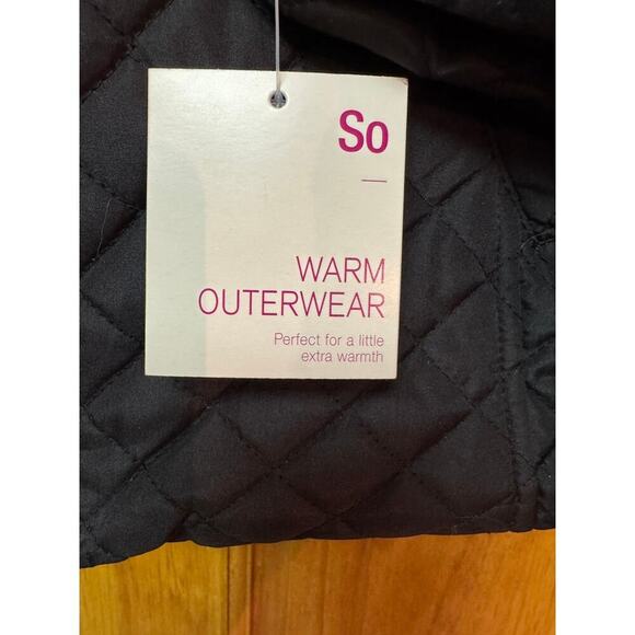 Girls So outerwear / jacket / coat Zip front with zip pockets BLACK SIZE 16 - Picture 4 of 6